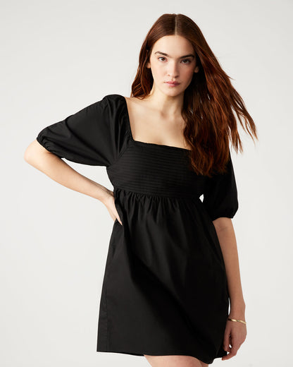 INARA Dress Black | Women's Puff Sleeve Mini Dress | Steve Madden
