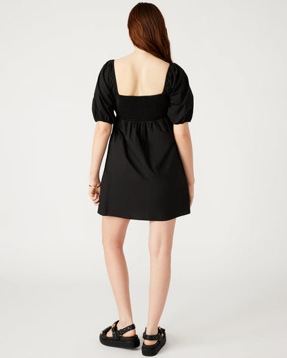 INARA Dress Black | Women's Puff Sleeve Mini Dress | Steve Madden