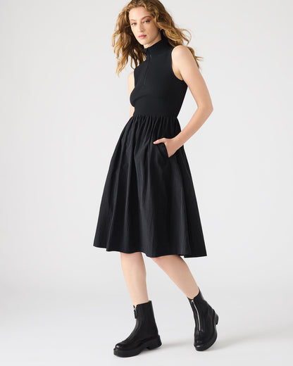 BERLIN White Women's Mock Neck Midi Dress | Steve Madden