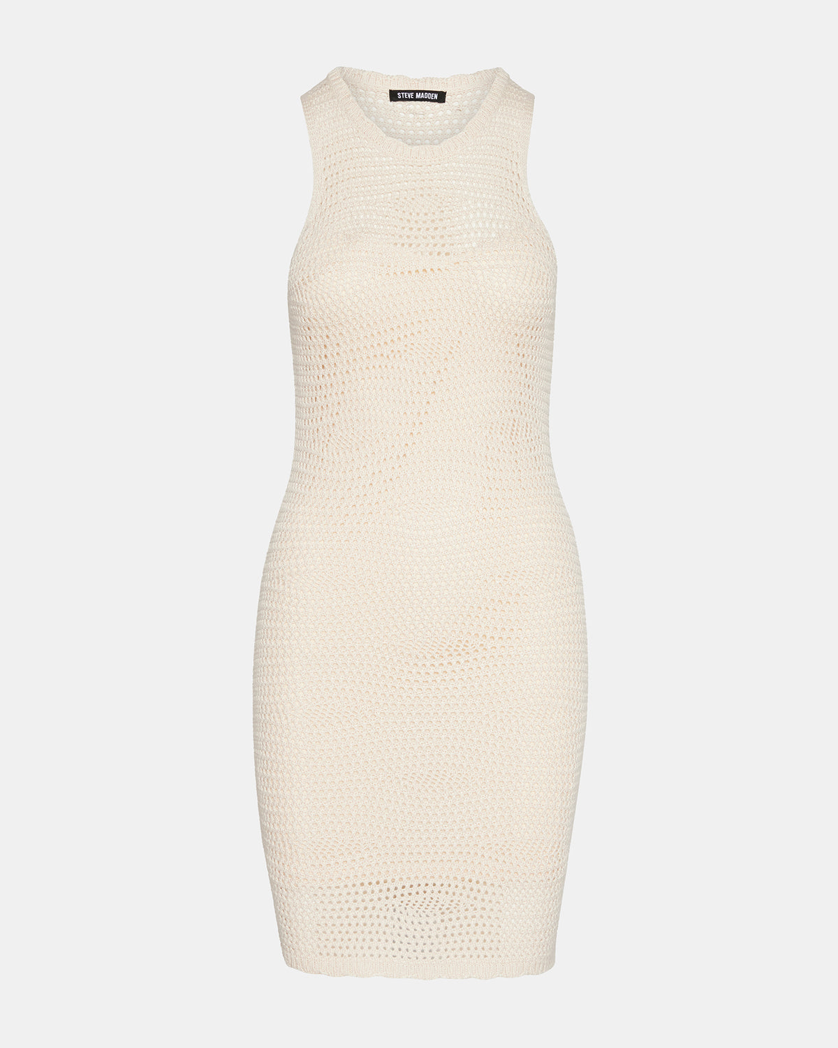 RONNIE Dress Beige | Women's Mini Crochet Sweater Dress | Steve Madden