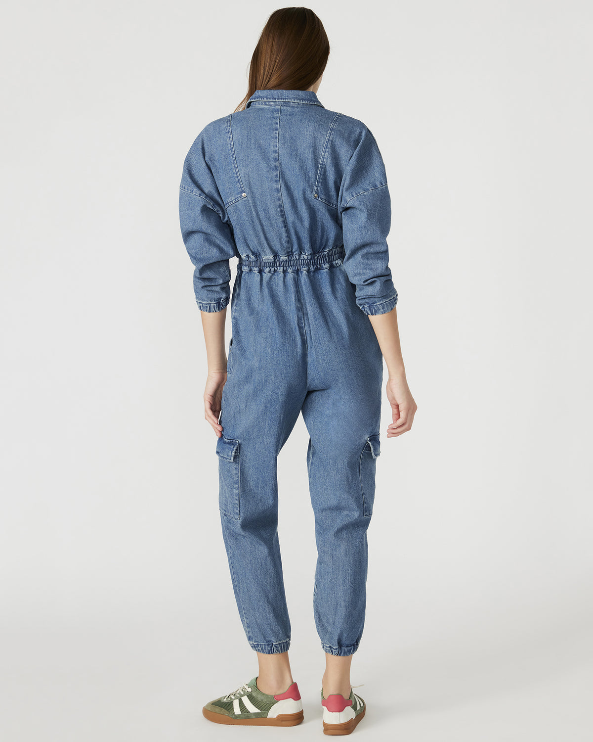 TRISTA Denim Women's Long-Sleeved Jumpsuit | Steve Madden
