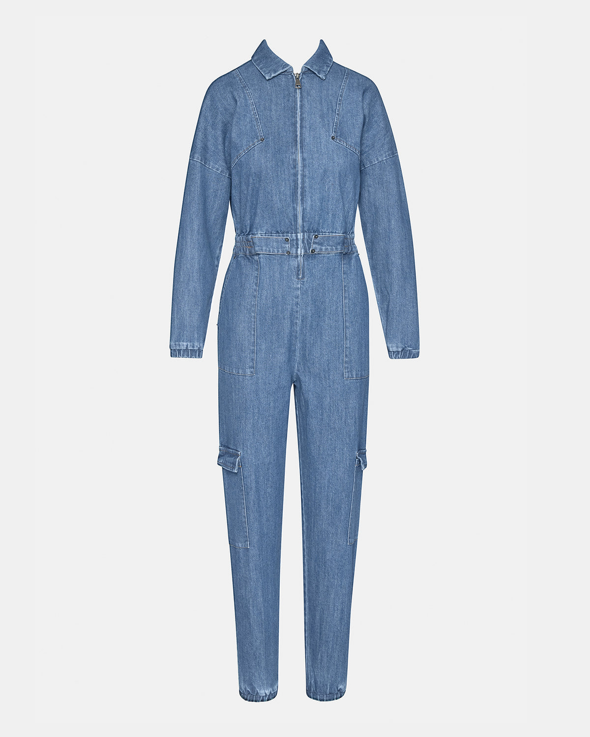 TRISTA Denim Women's Long-Sleeved Jumpsuit | Steve Madden