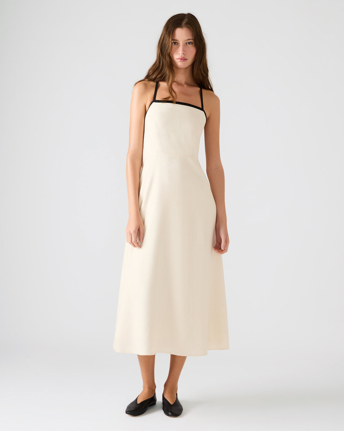 RIYAN Natural Women's Flowy Strappy Crossback Maxi Dress | Steve Madden