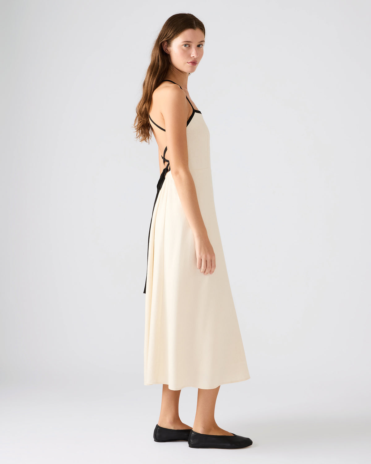 RIYAN Natural Women's Flowy Strappy Crossback Maxi Dress | Steve Madden