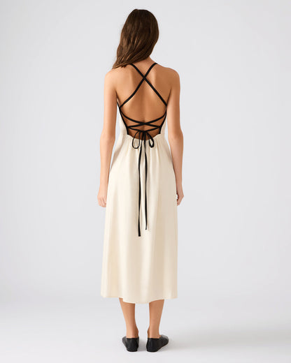 RIYAN Natural Women's Flowy Strappy Crossback Maxi Dress | Steve Madden