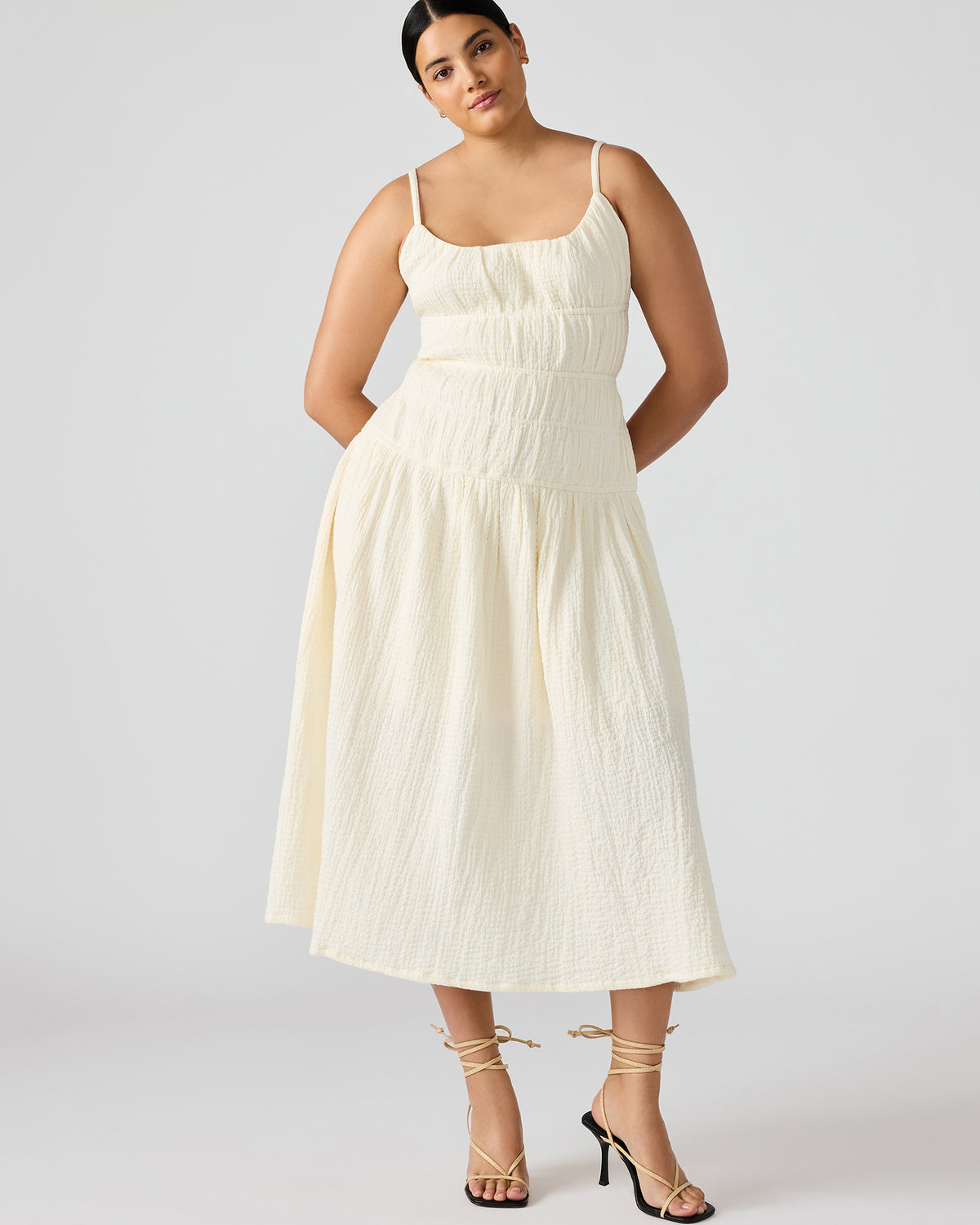 TOBY Ivory Maxi Flowy Bow Women's Dress | Steve Madden