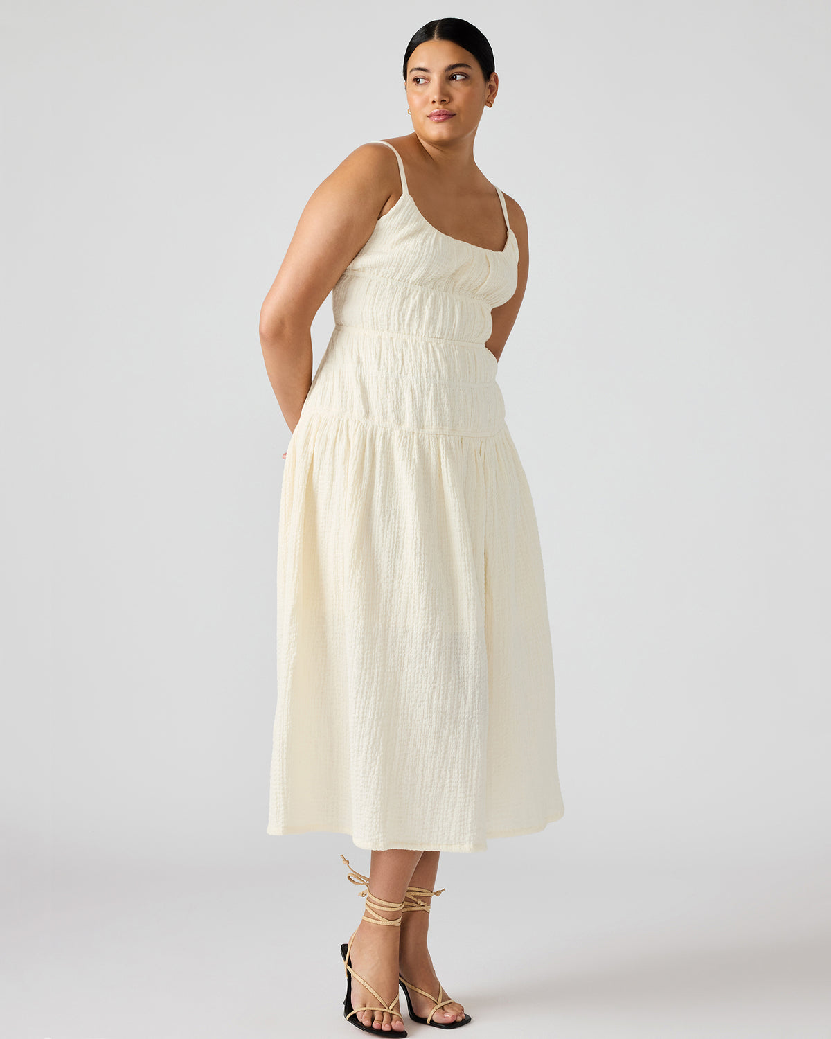TOBY Ivory Maxi Flowy Bow Women's Dress | Steve Madden
