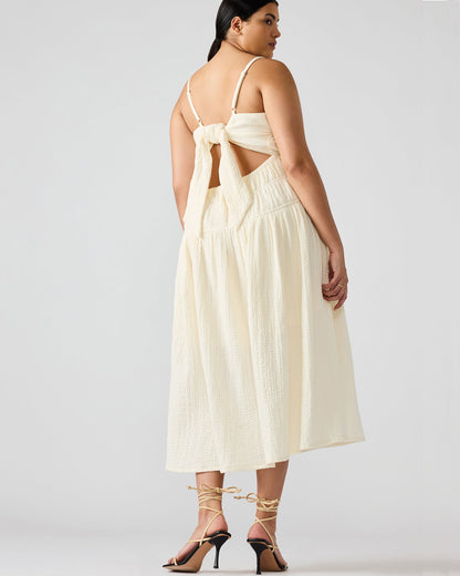 TOBY Ivory Maxi Flowy Bow Women's Dress | Steve Madden