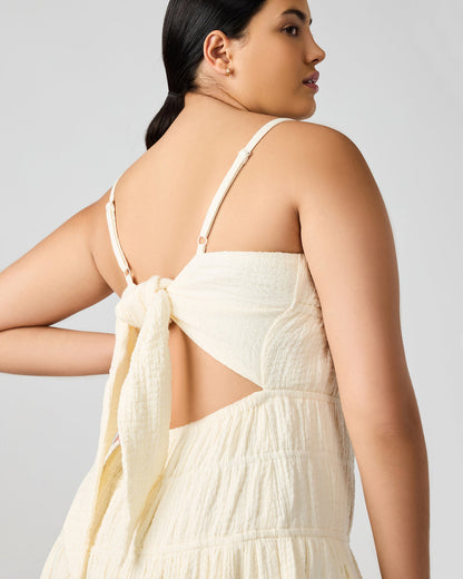 TOBY Ivory Maxi Flowy Bow Women's Dress | Steve Madden