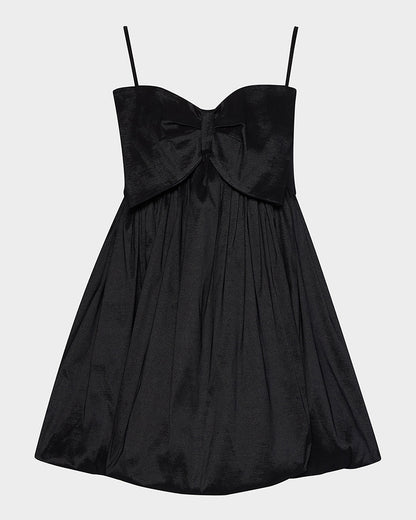 TOPANGA Dress Black | Women's Bow Front Bubble Dress | Steve Madden
