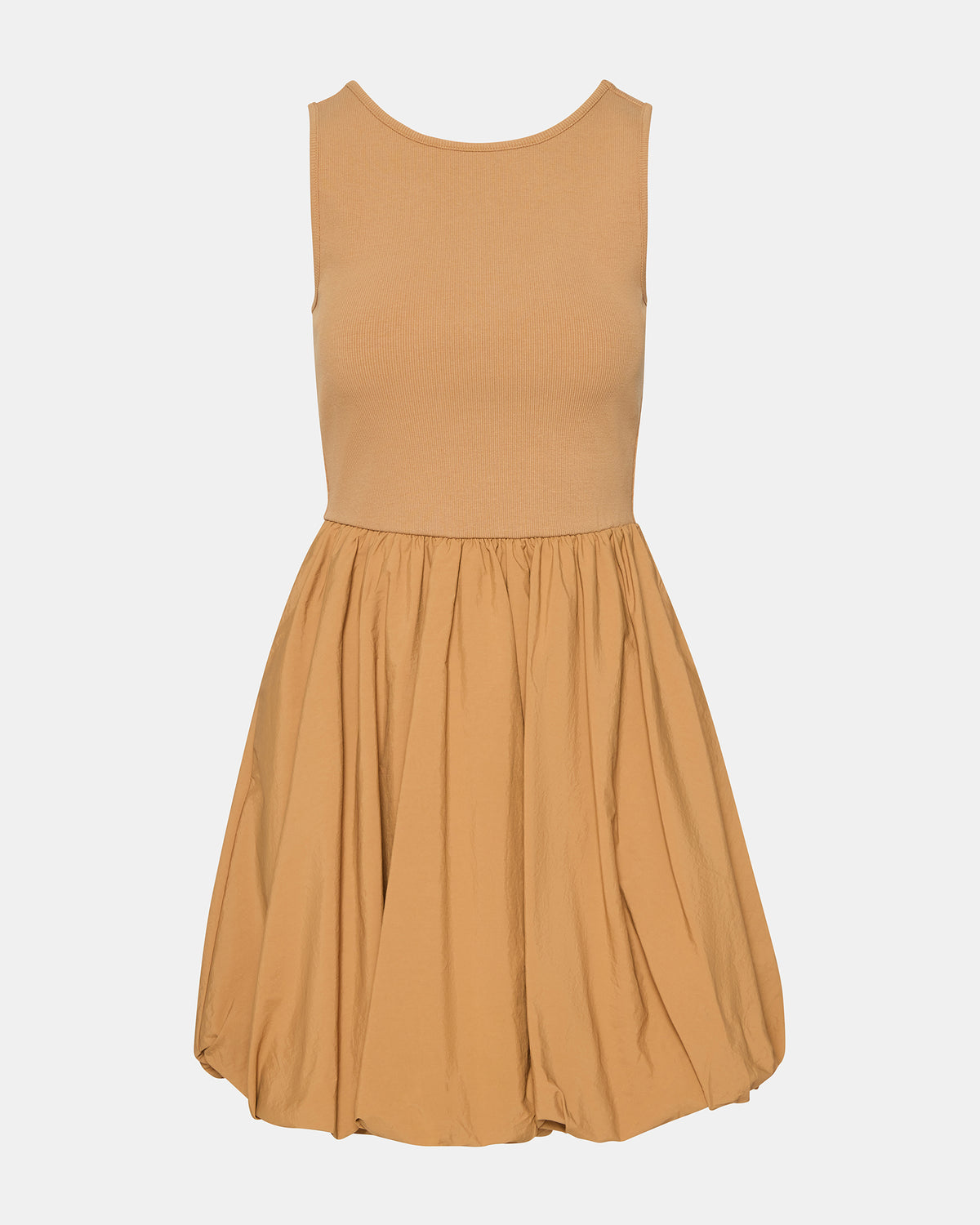 PALERMO Camel Women's Mini Bubble-Hem Dress | Steve Madden