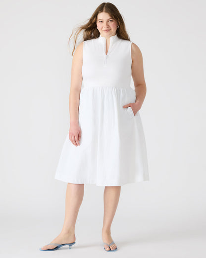 BERLIN White Women's Mock Neck Midi Dress | Steve Madden