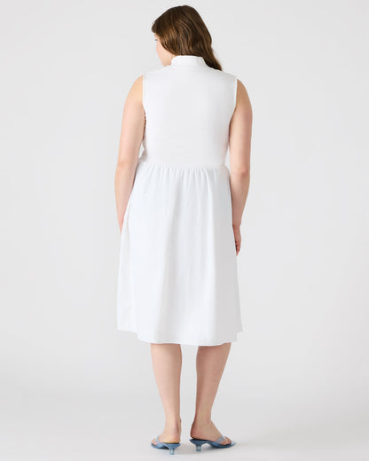 BERLIN White Women's Mock Neck Midi Dress | Steve Madden