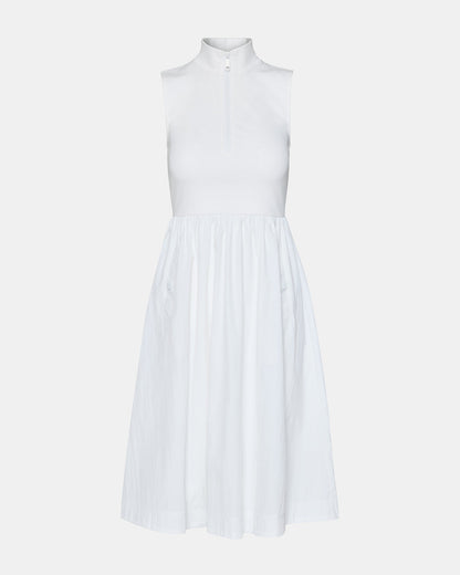 BERLIN White Women's Mock Neck Midi Dress | Steve Madden
