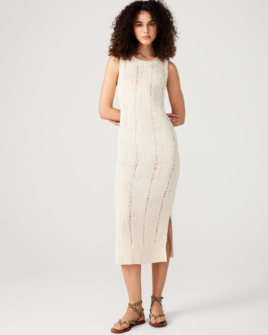 AMIRAH Sweater Dress Beige | Women's Knit Bodycon Dresses | Steve Madden