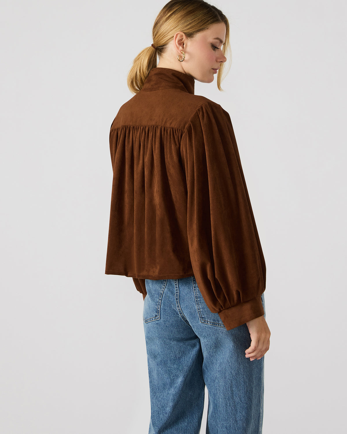 DIERDRA Chicory Coffee Long-Sleeved Button-Up Women's Jacket | Steve Madden