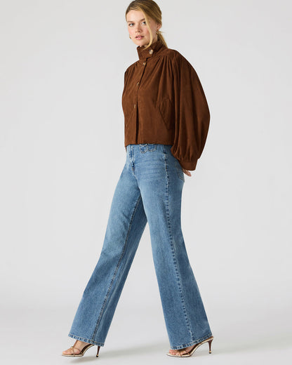DIERDRA Chicory Coffee Long-Sleeved Button-Up Women's Jacket | Steve Madden
