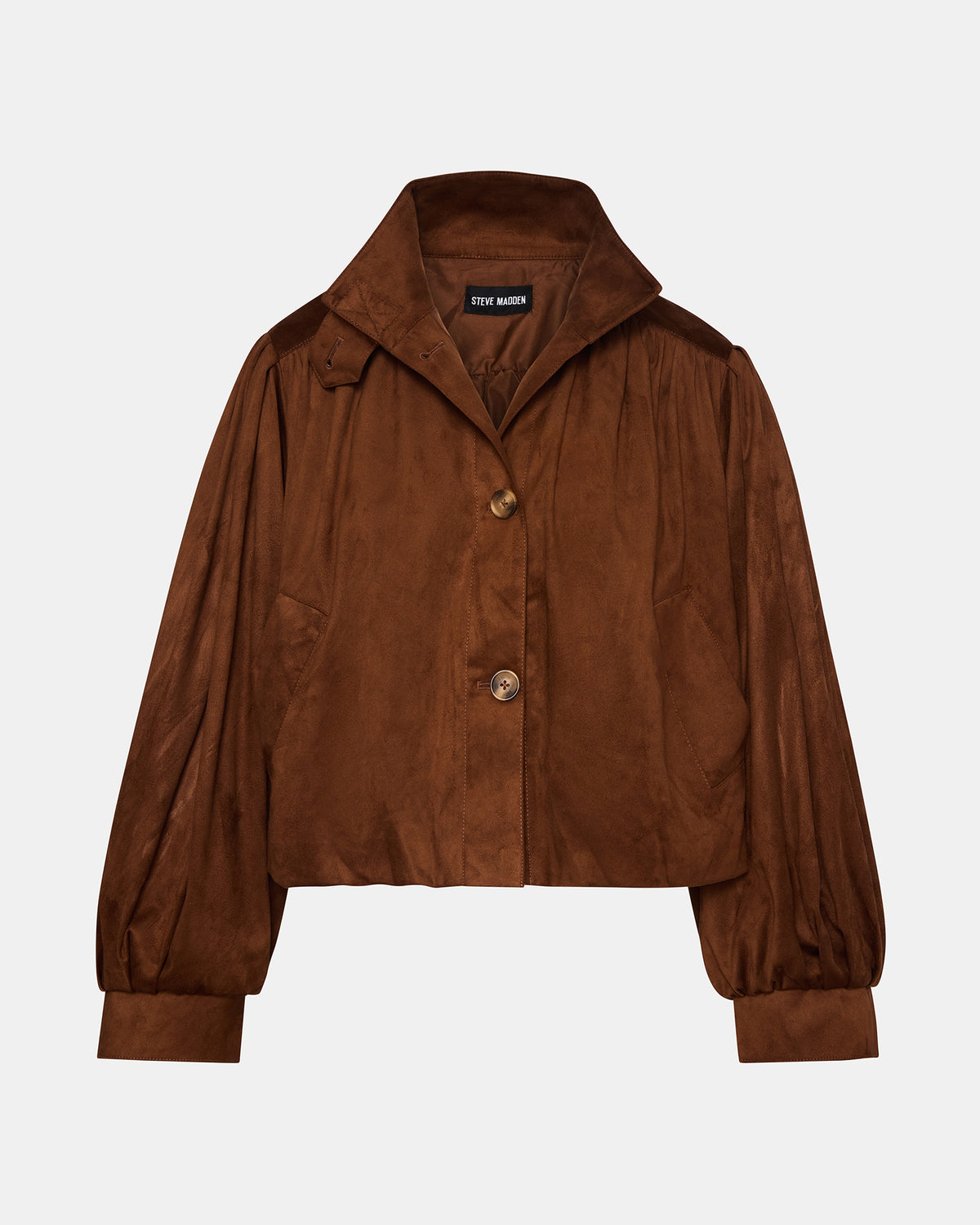 DIERDRA Chicory Coffee Long-Sleeved Button-Up Women's Jacket | Steve Madden