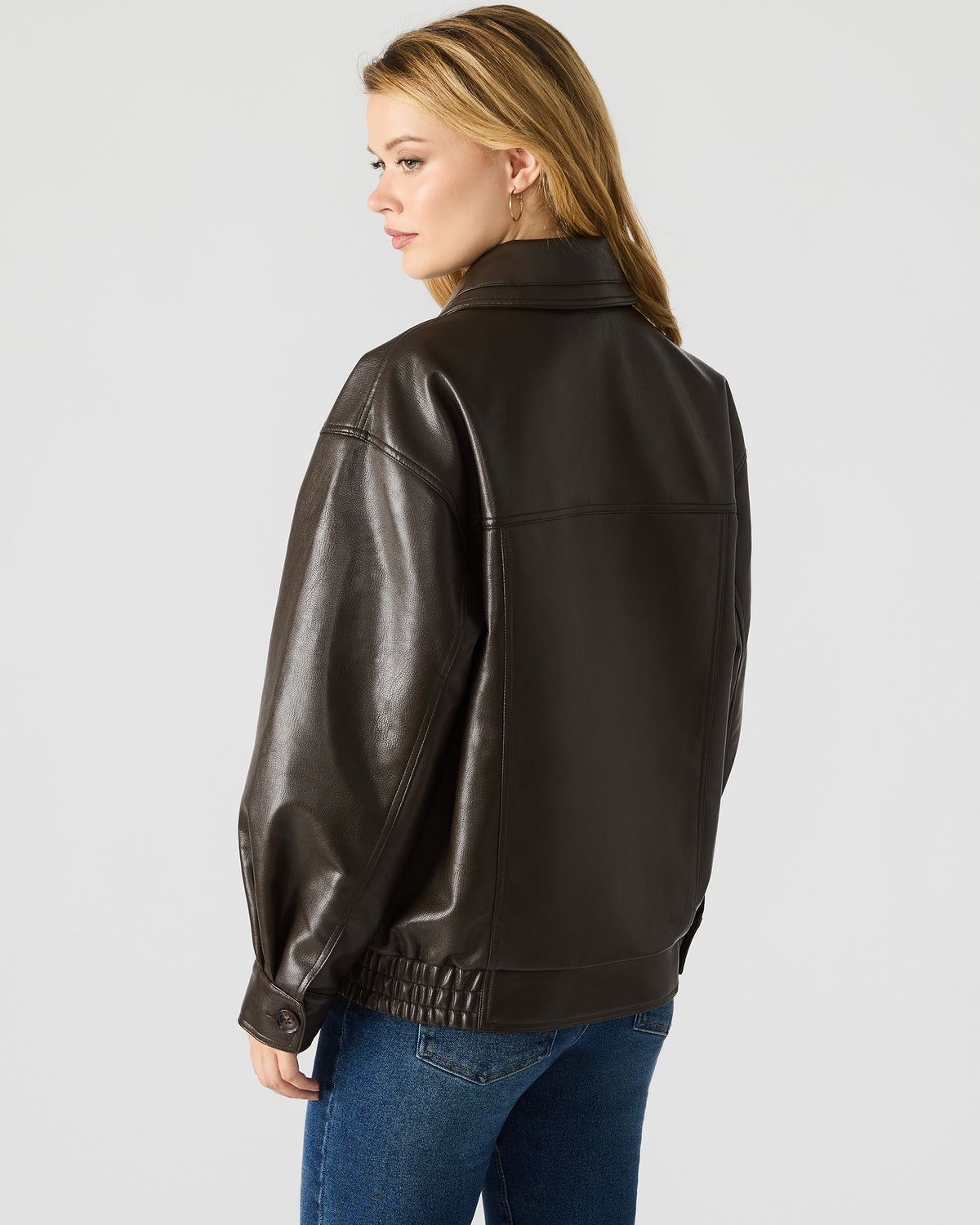 HENSON Coco Faux Leather Long-Sleeved Women's Jacket | Steve Madden