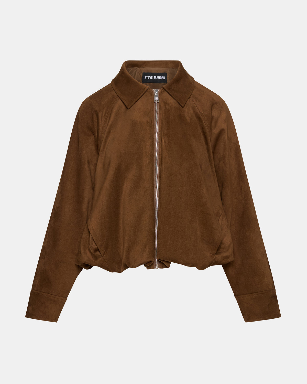 MACKEY Chestnut Long-Sleeved Zip-Up Women's Jacket | Steve Madden