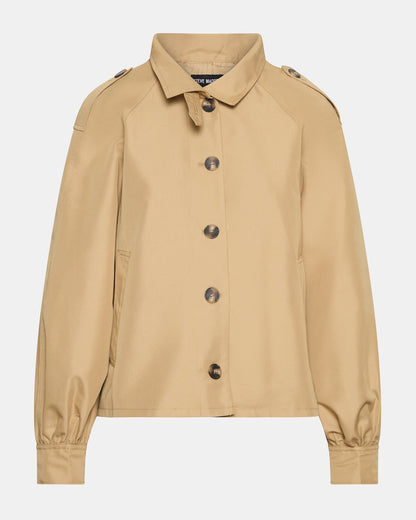 KAYLEE Medium Khaki Long-Sleeved Button-Up Women's Jacket | Steve Madden