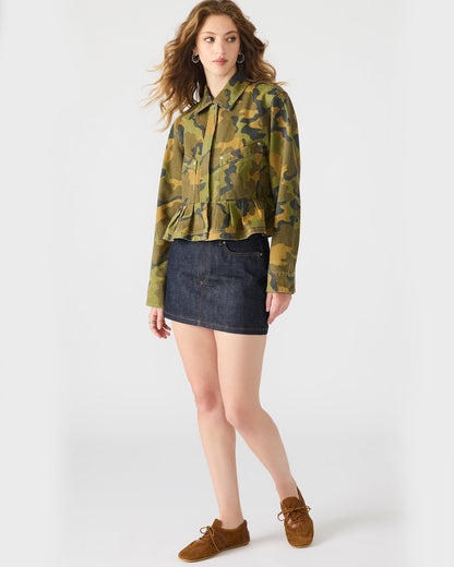 SLOAN Camouflage Long-Sleeved Zip-Up Women's Jacket | Steve Madden