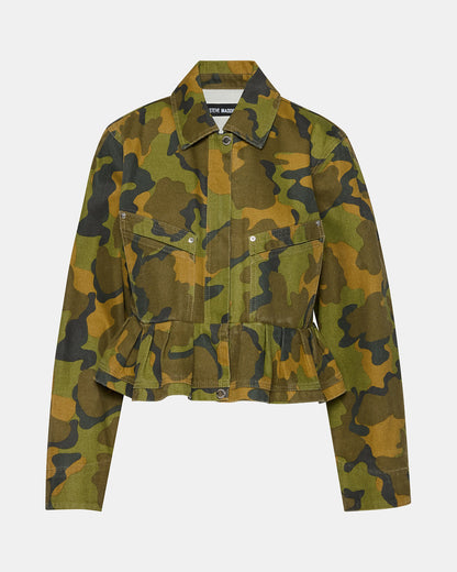SLOAN Camouflage Long-Sleeved Zip-Up Women's Jacket | Steve Madden