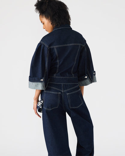 DOROTHY Bijou Blue Button-Up Denim Embellished Women's Jacket | Steve Madden