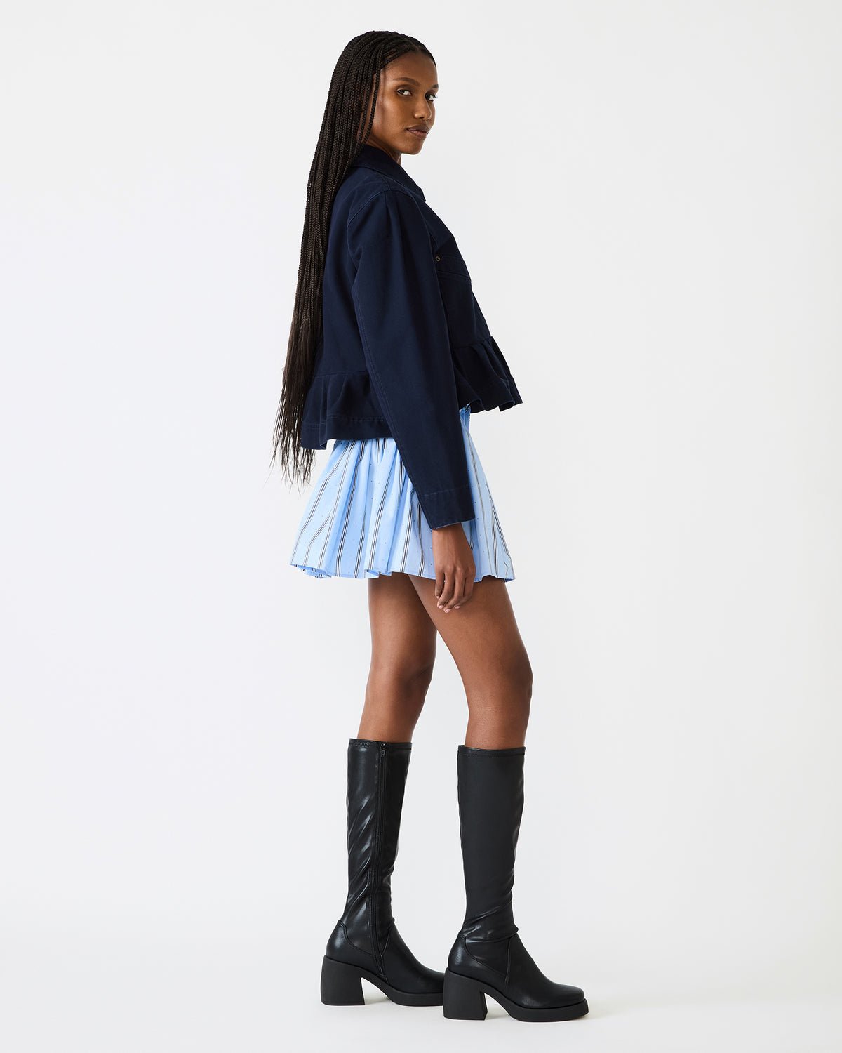 SLOAN Midnight Sky Long-Sleeved Zip-Up Women's Jacket | Steve Madden