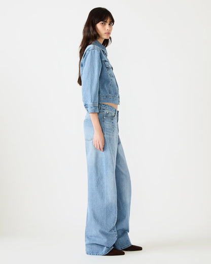 RALEIGH Forever Blue Long-Sleeved Button-Up Denim Women's Jacket | Steve Madden