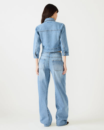 RALEIGH Forever Blue Long-Sleeved Button-Up Denim Women's Jacket | Steve Madden
