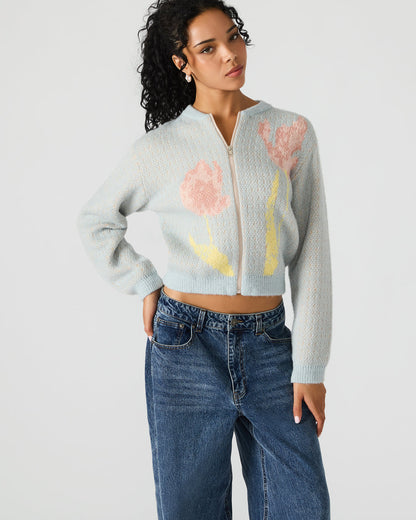 JENA Multi Long-Sleeved Zip-Up Women's Sweater Jacket | Steve Madden