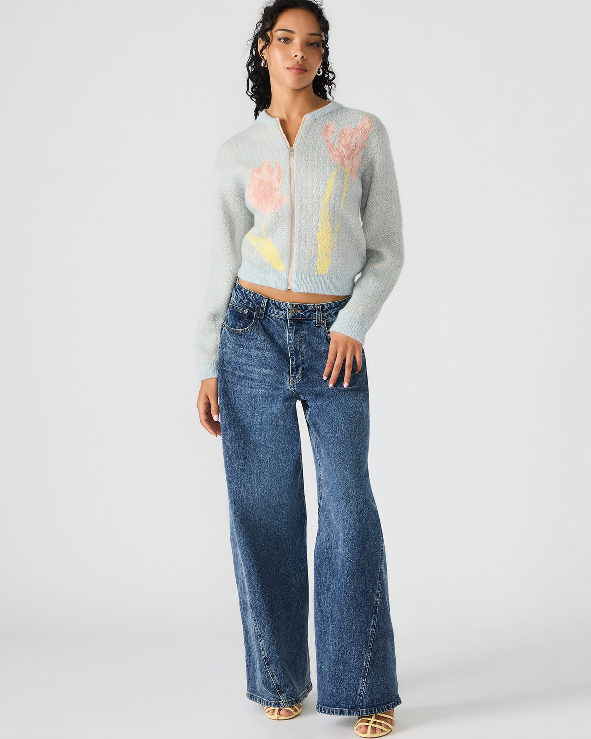 JENA Multi Long-Sleeved Zip-Up Women's Sweater Jacket | Steve Madden