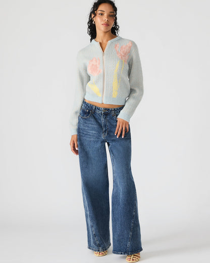 JENA Multi Long-Sleeved Zip-Up Women's Sweater Jacket | Steve Madden