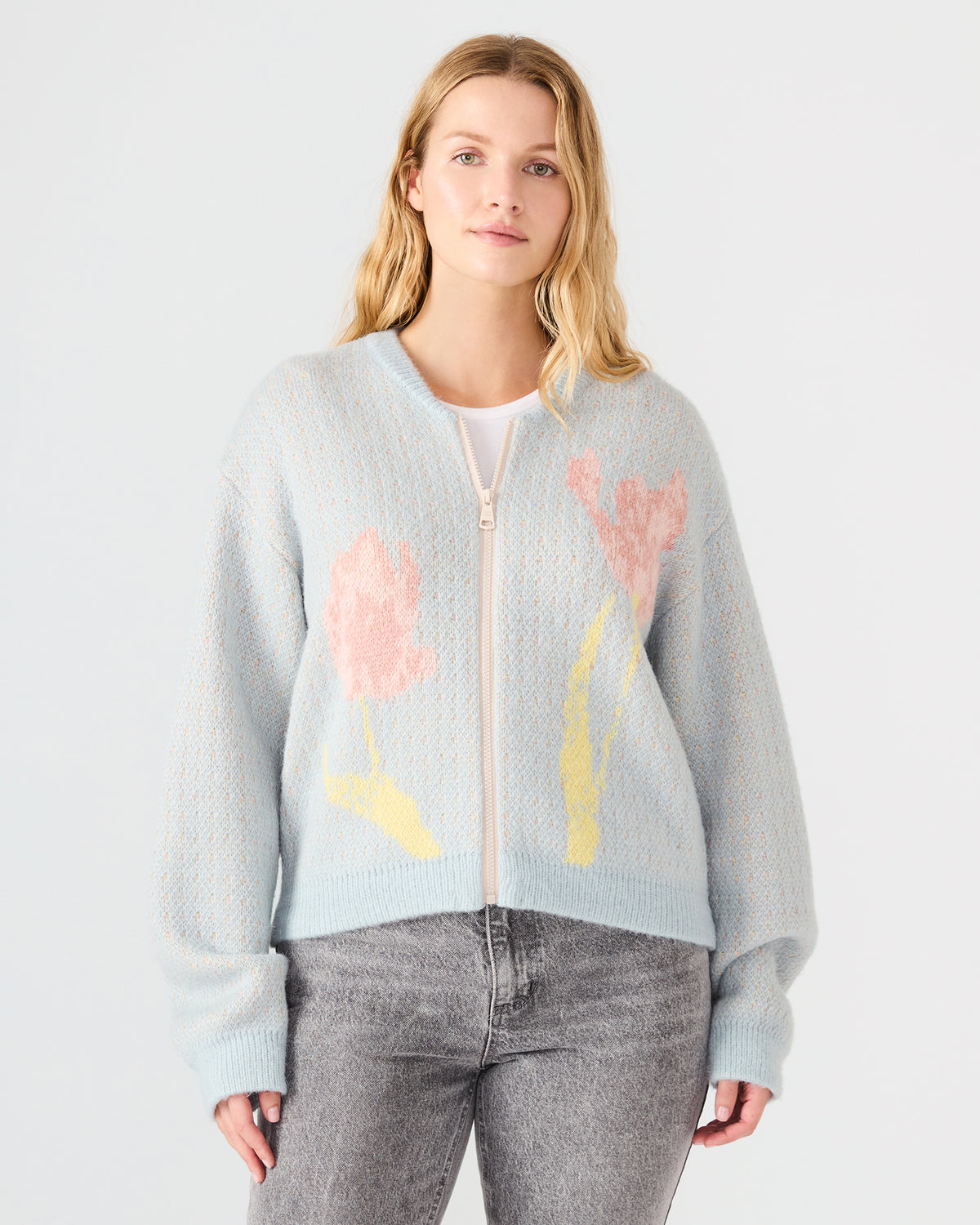 JENA Multi Long-Sleeved Zip-Up Women's Sweater Jacket | Steve Madden