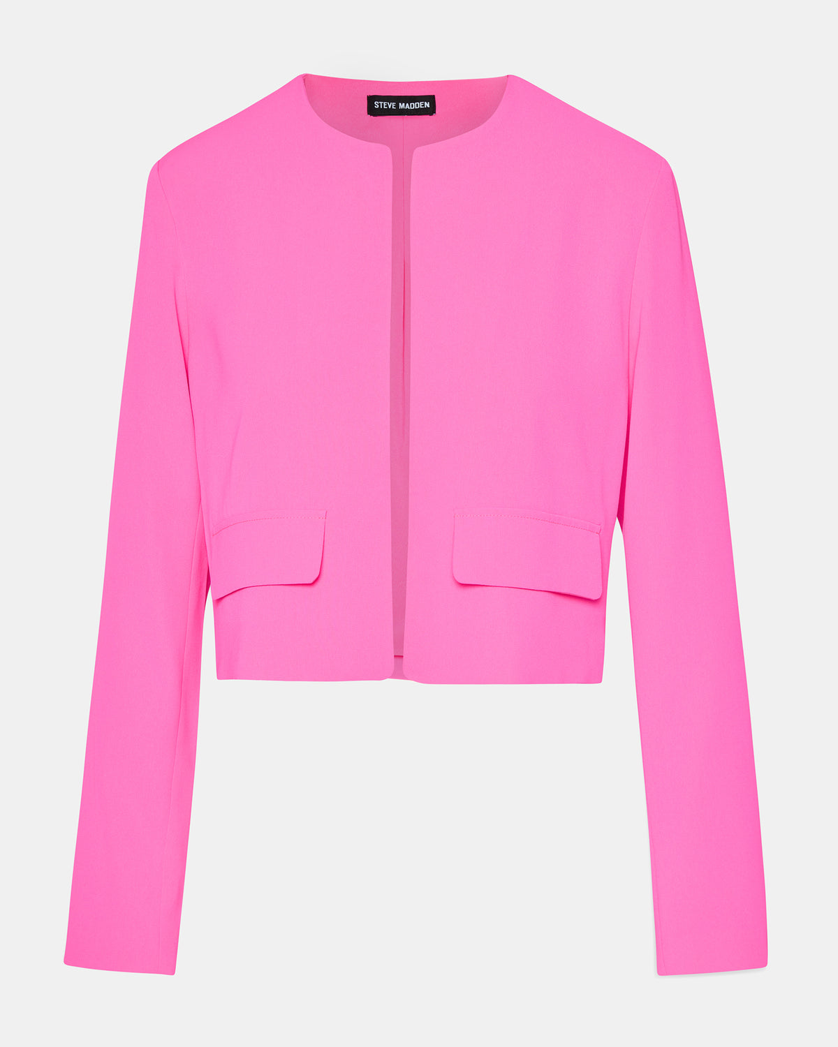 SERENEA Hot Pink Women's Long-Sleeved Open-Front Blazer | Steve Madden