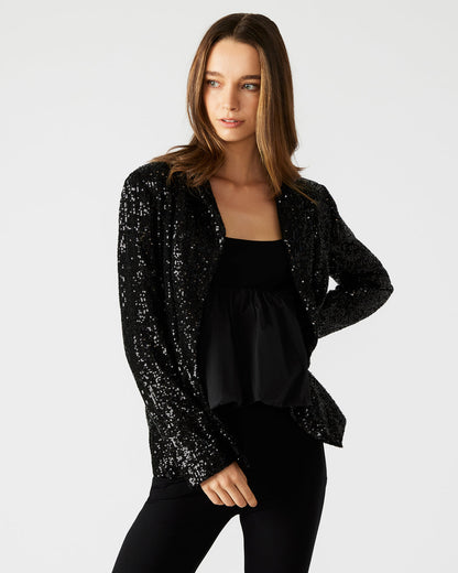 PAYTON Sequin Blazer Black | Women's Blazers | Steve Madden