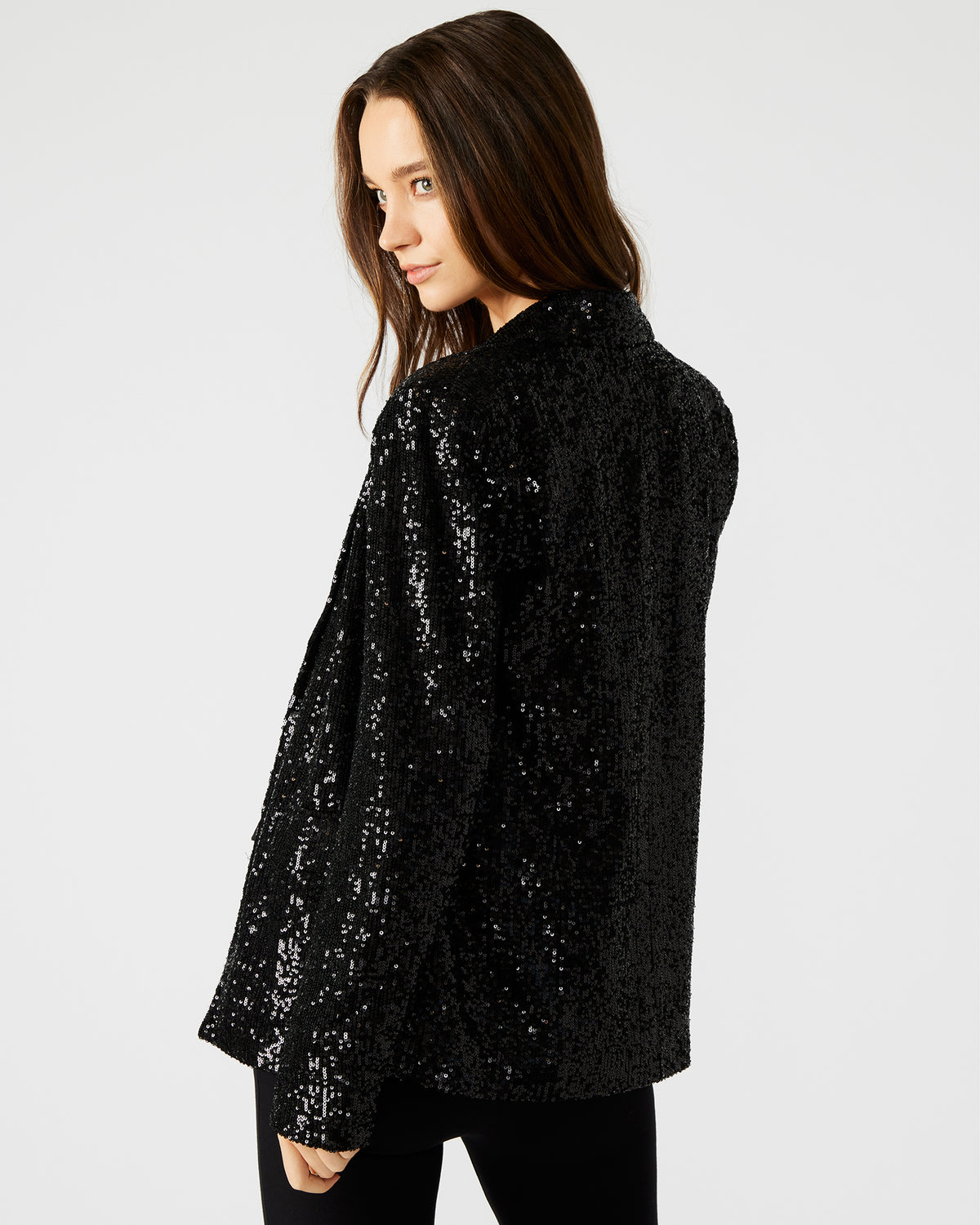 PAYTON Sequin Blazer Black | Women's Blazers | Steve Madden