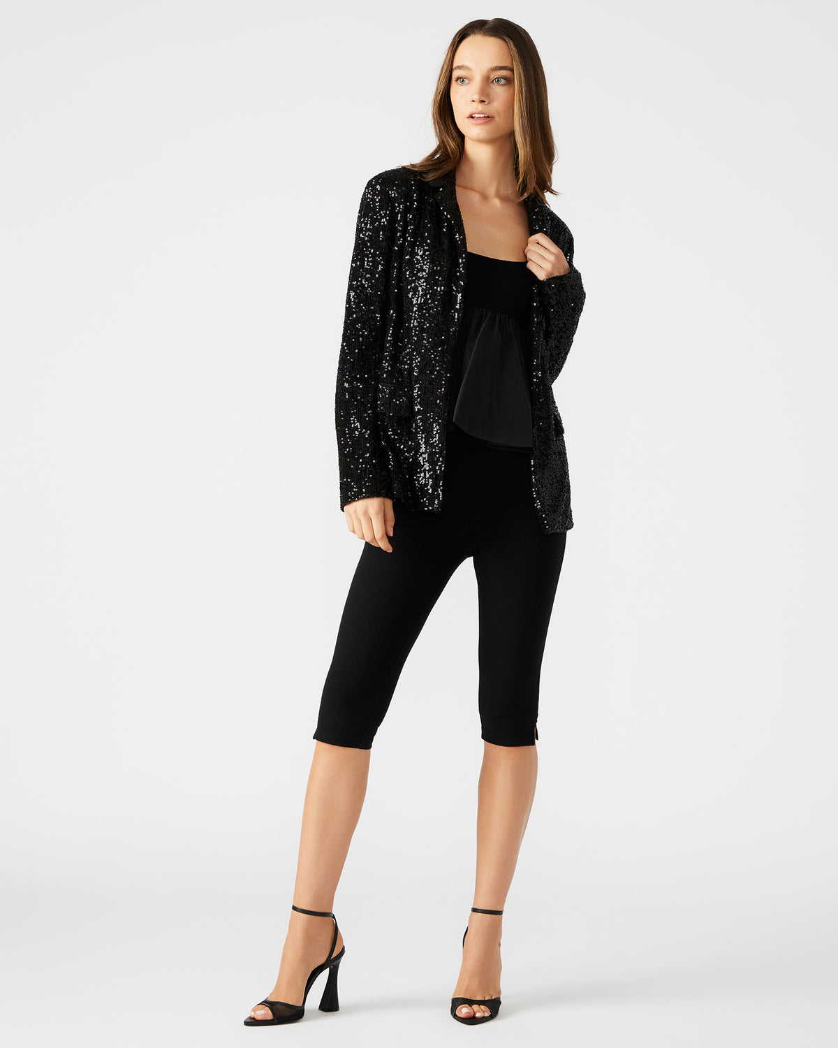 PAYTON Sequin Blazer Black | Women's Blazers | Steve Madden