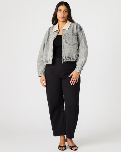 GLACIA Light Grey Women's Long-Sleeved Denim Jacket | Steve Madden
