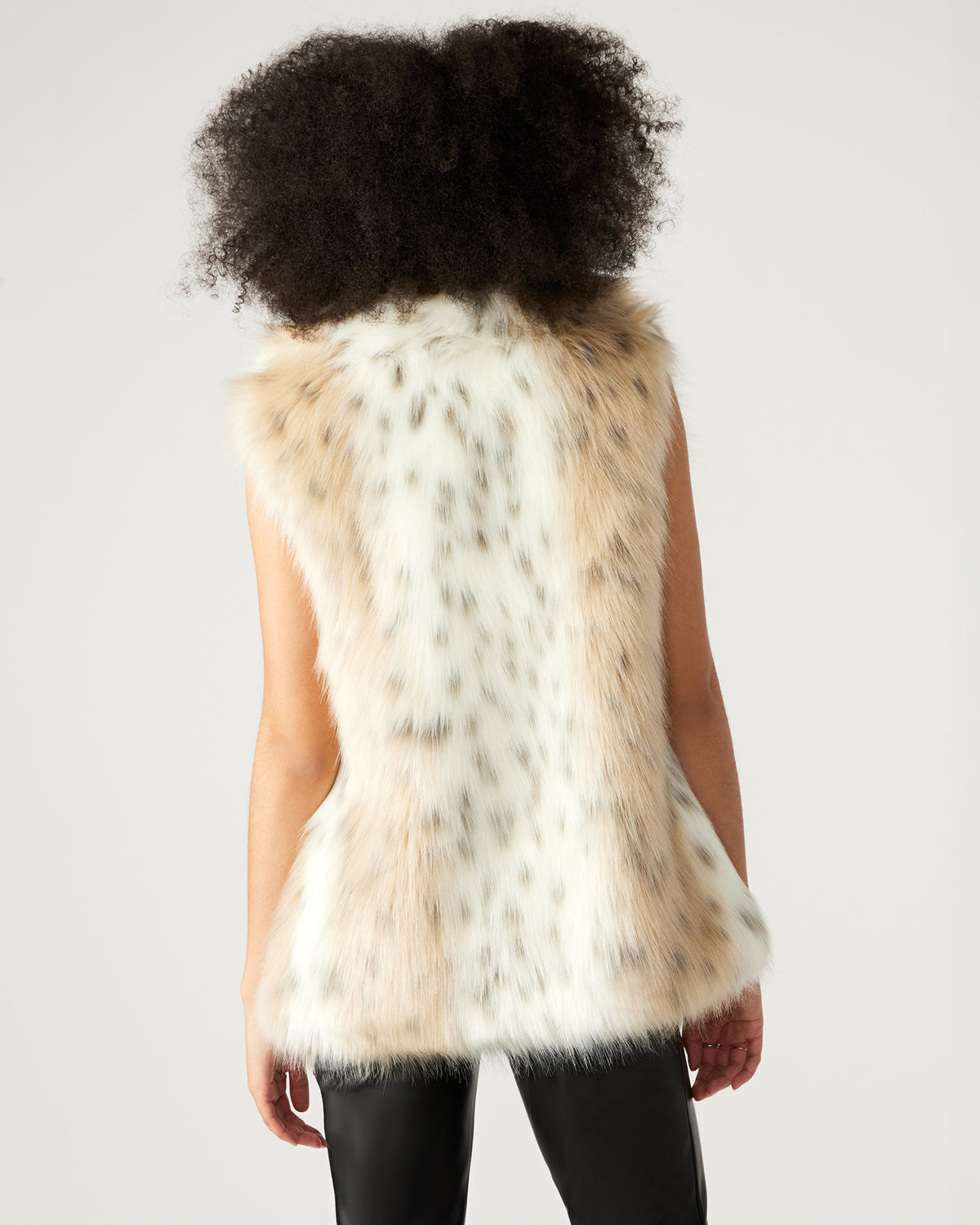 RUBICON Snow Leopard Women's Faux Fur Vest | Steve Madden