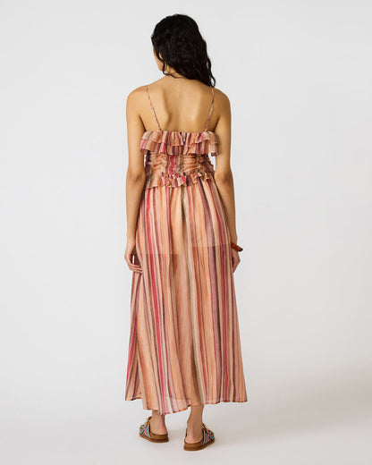 SHILLOH Stripe Multi Sleeveless Ruffle Women's Top | Steve Madden