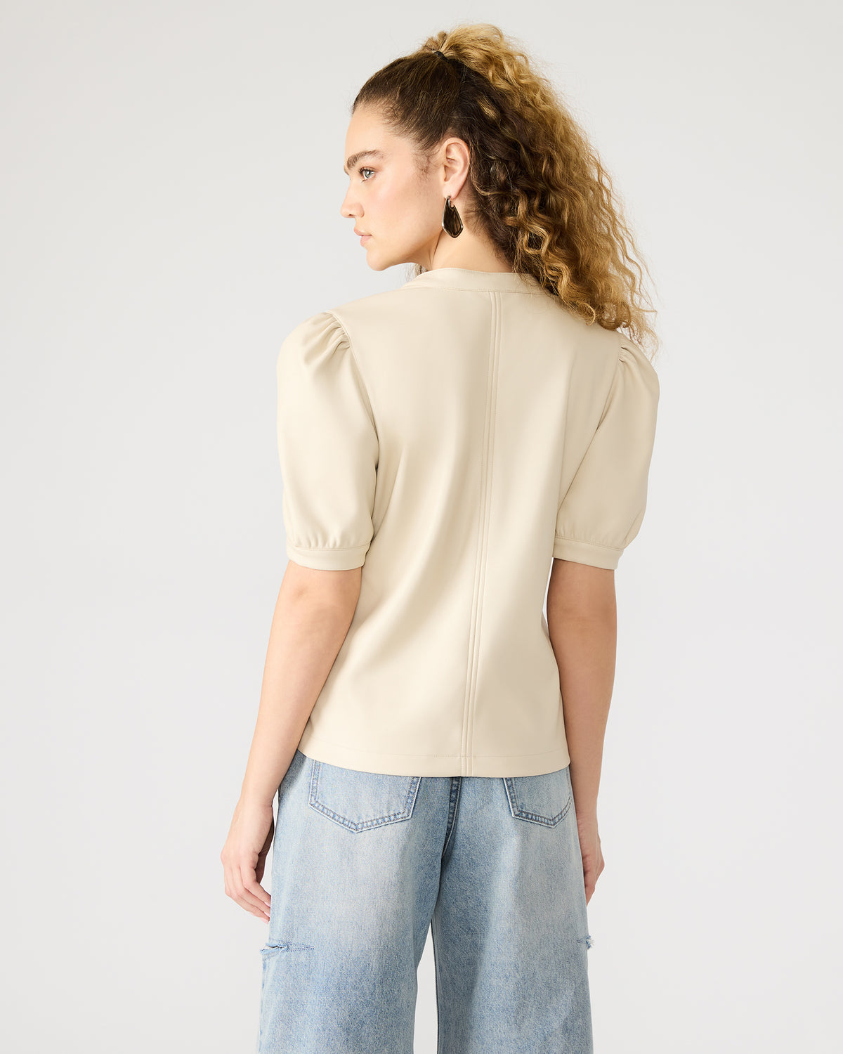 JANE Bone Women's Short-Sleeved Suede Top | Steve Madden