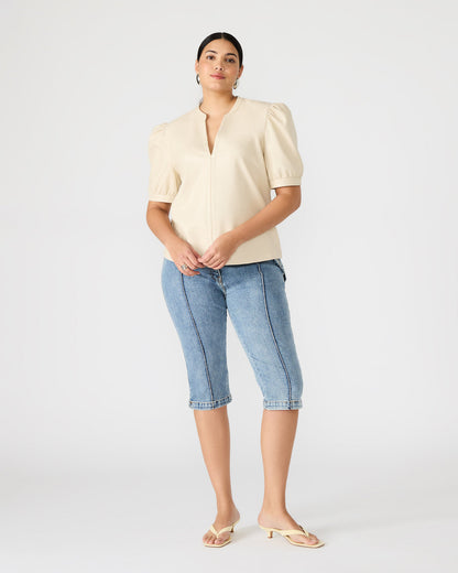 JANE Bone Women's Short-Sleeved Suede Top | Steve Madden