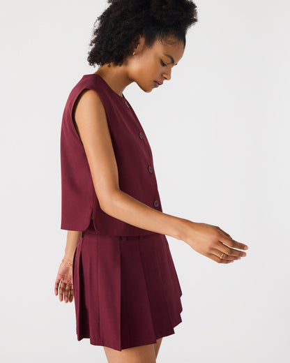 ALESSA Wine Button-Up Women's Top | Steve Madden