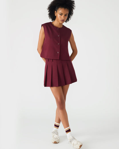 ALESSA Wine Button-Up Women's Top | Steve Madden