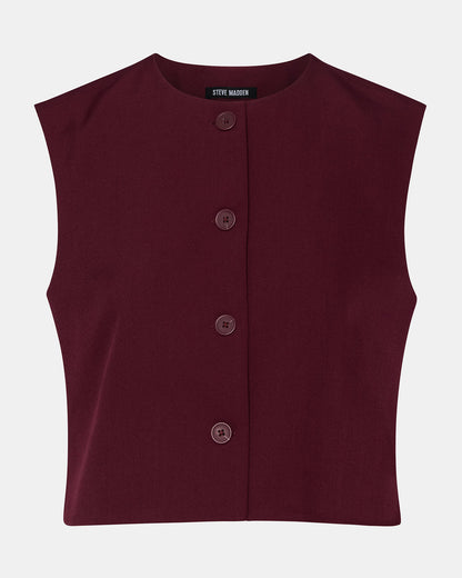 ALESSA Wine Button-Up Women's Top | Steve Madden
