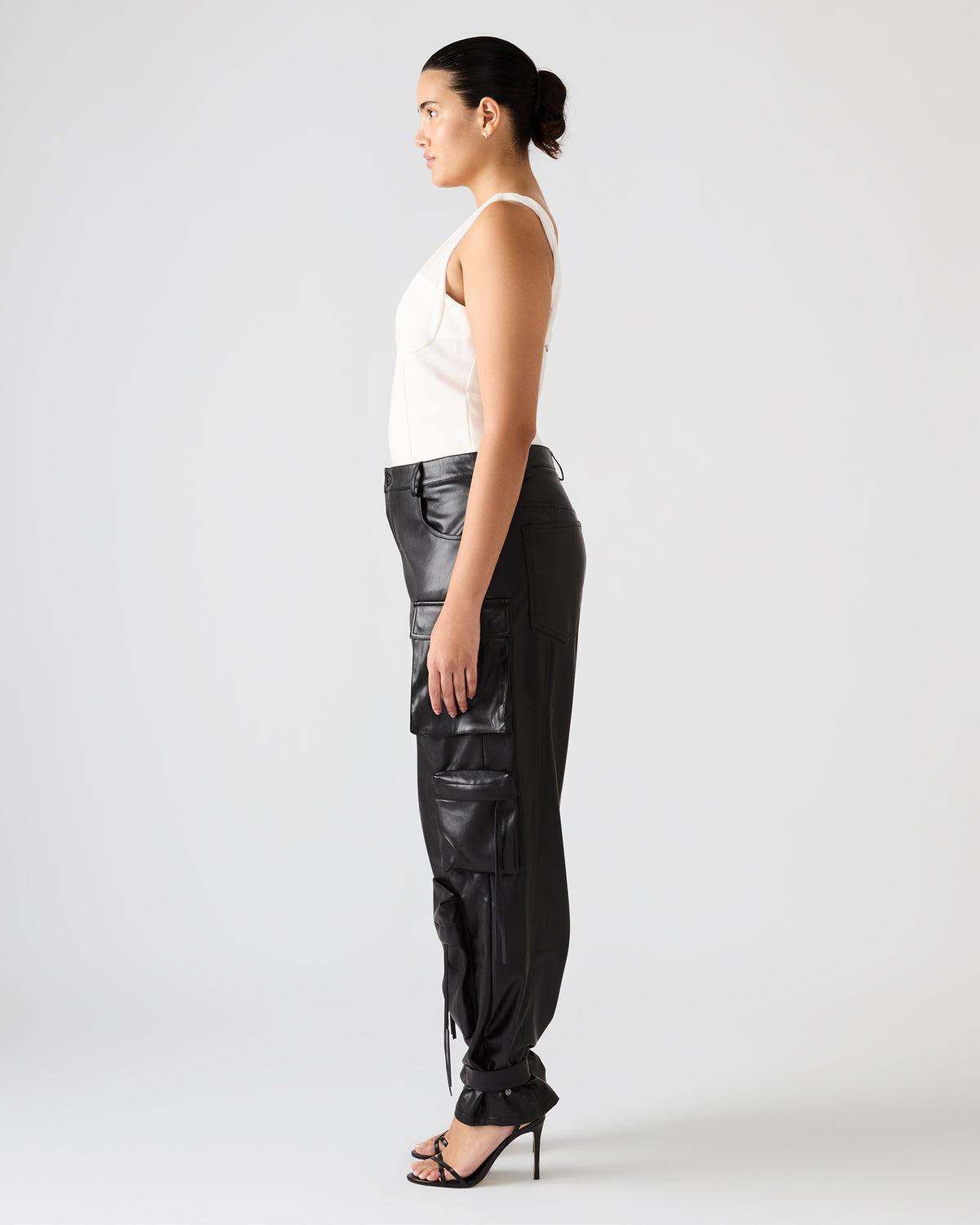 ADDISYN Antique V-neck Sleeveless Mesh Women's Top | Steve Madden