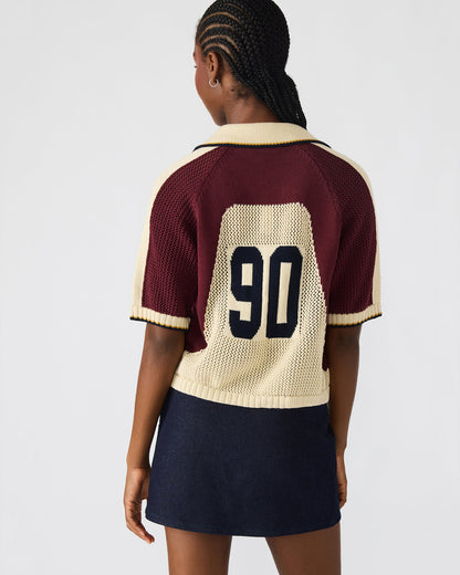 AXON Multi Short-Sleeved Knit Sweater Women's Top | Steve Madden