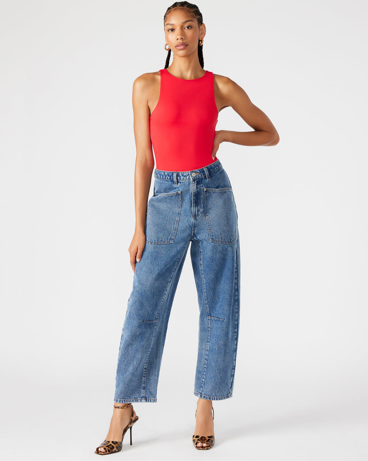 NICO Red Women's Contour Stretch Bodysuit | Steve Madden